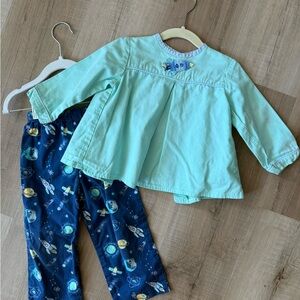 Kids Space-Themed Set - Mint and Navy